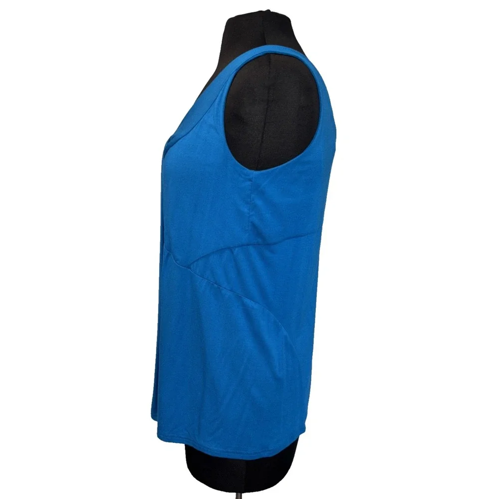 Swing Tunic Tank by Blue Sky Women's Size M Blue Office Church‎ Party Bamboo